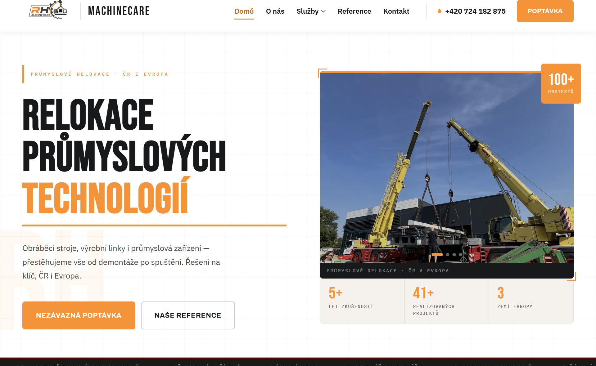 Náhled webu RH Machine Care