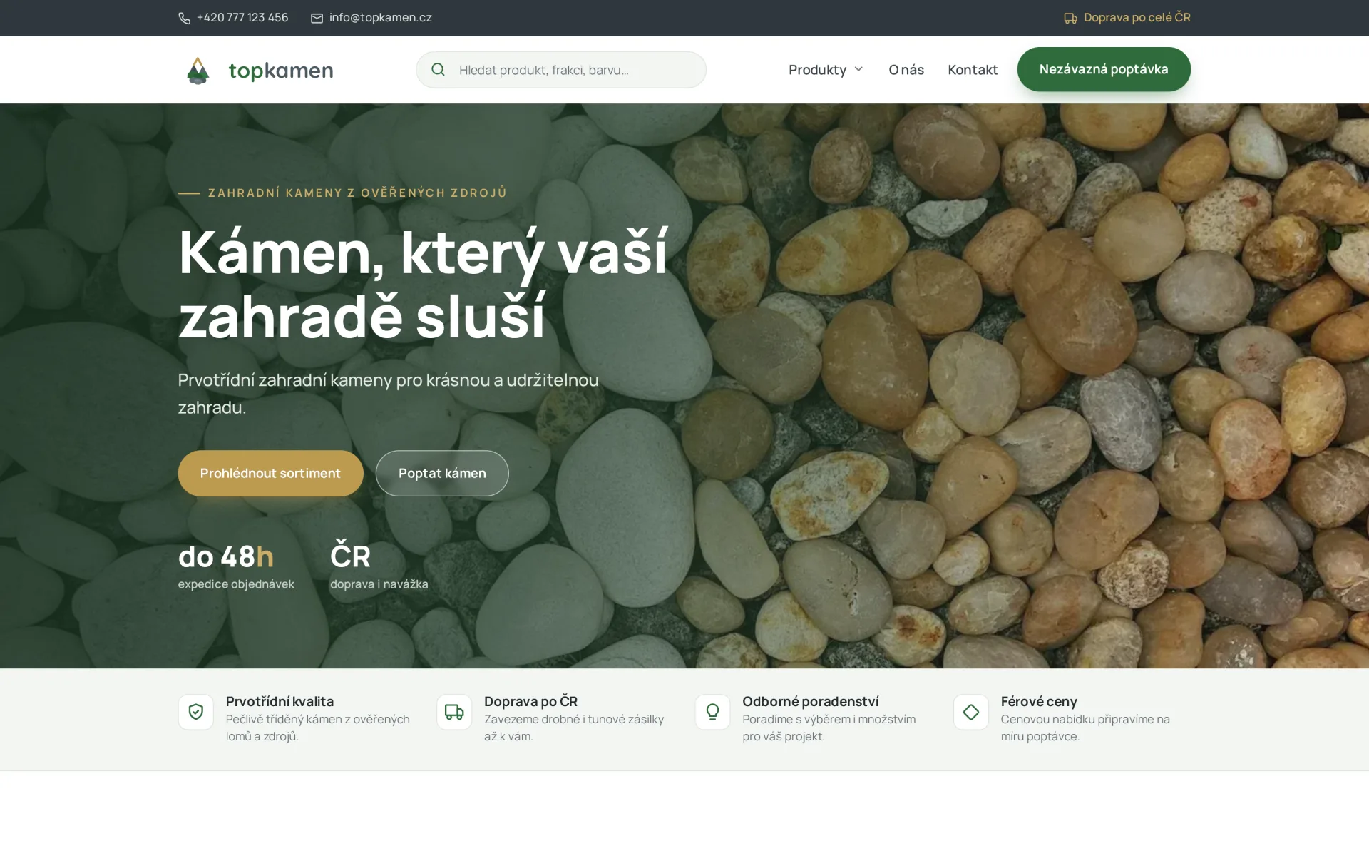 TopKamen website homepage