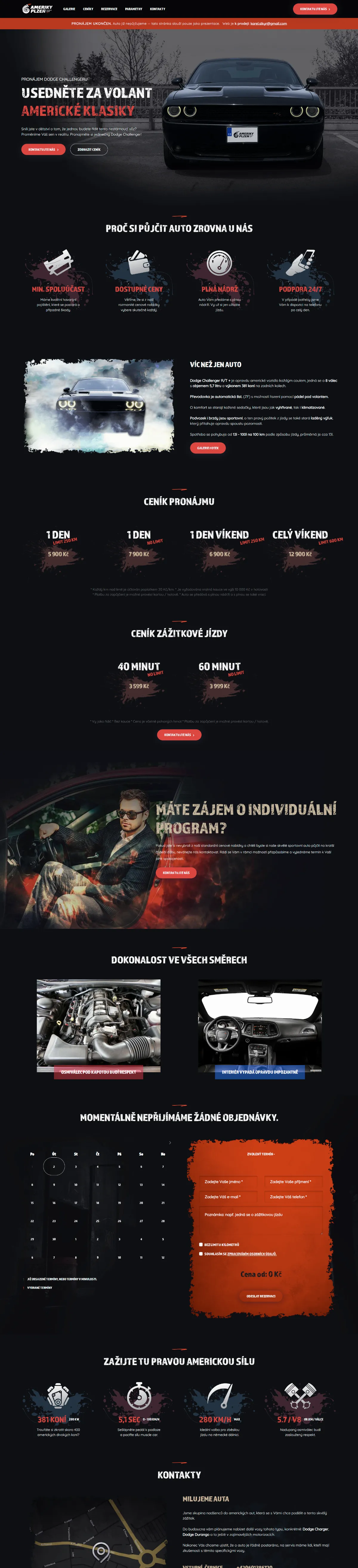 Náhled webu: Ameriky Plzeň