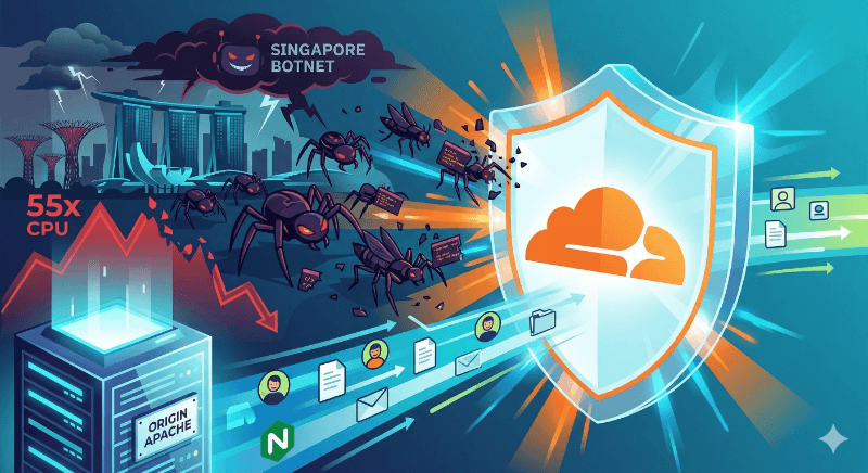 Jak jsme zařízli botnet ze Singapuru: Když CPU vyletí na 55násobek kvůli scraperům